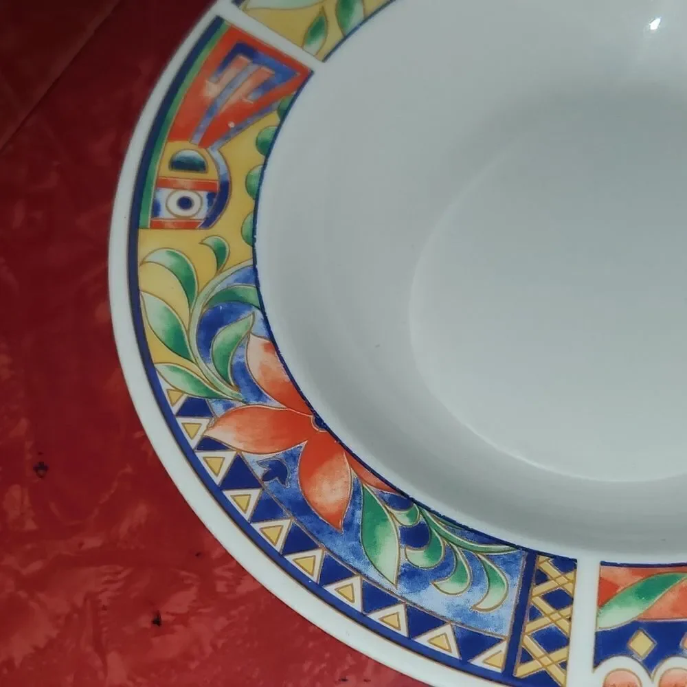 Lynns Stoneware Savanna Rim Cereal Soup Bowl 8.75